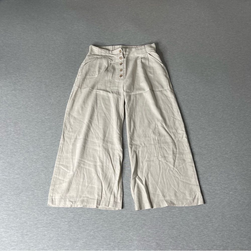 Fashion Nova Ambiance Apparel Women's Linen Wide Leg Pants